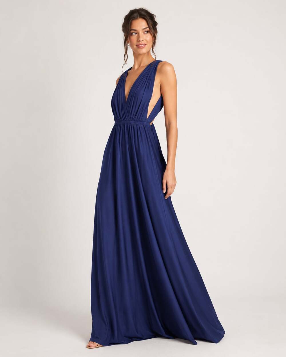 Multiway Convertible  Maxi Dress in Navy Blue